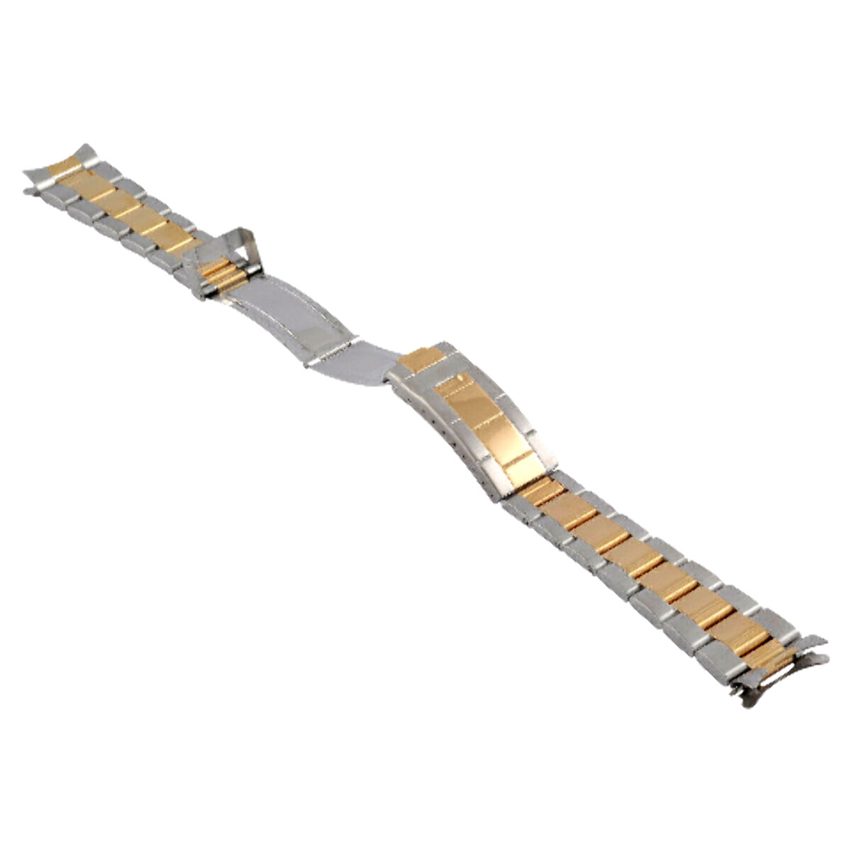 OYSTER WATCH BAND BRACELET FOR ROLEX 1601 1603 1605 16613 GOLD/SS 20MM FLIP LOCK
