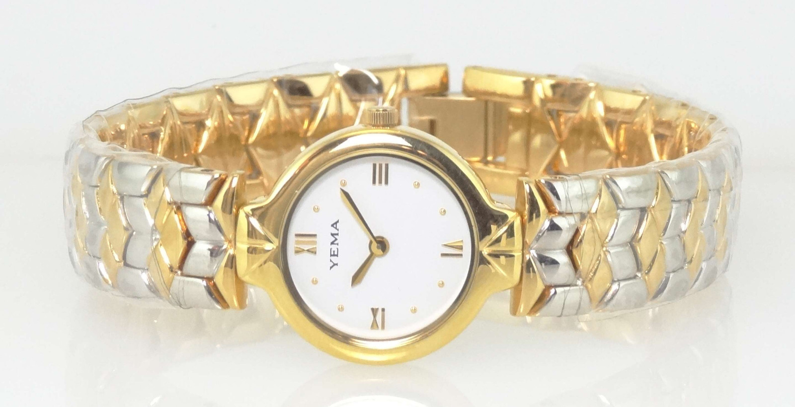 YEMA Paris YM 778 Women’s Gold AND Two-tone Quartz Dress Watch (Reversible) NEW