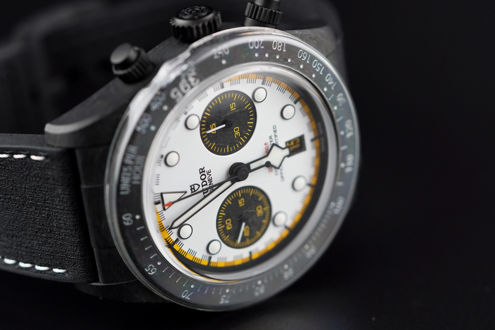 Tudor Black Bay Chrono White Hybrid Rubber Leather Strap M79377KN Complete 2026