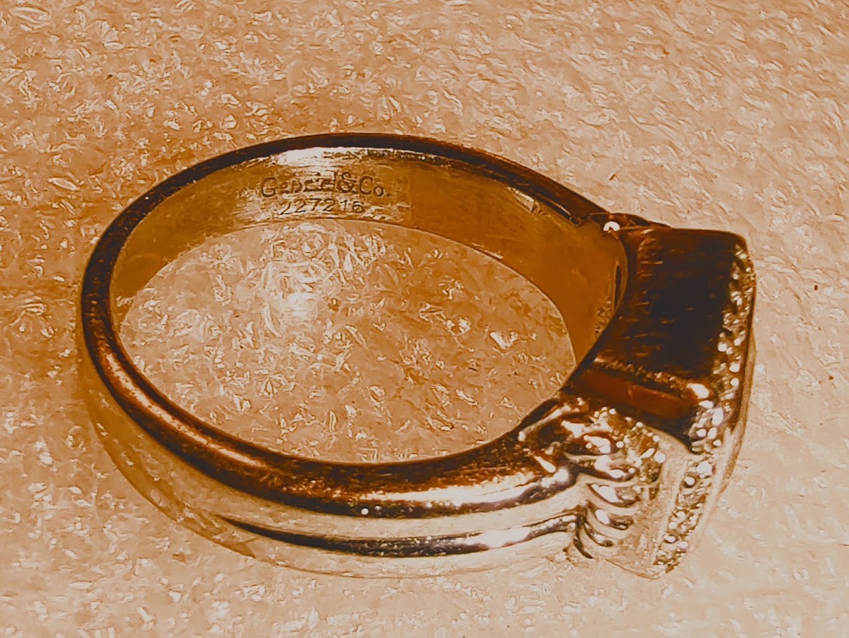 GABRIEL & Co. 14K White Gold Moissonite & Diamonds Ring size 4 1/2 ((C92))