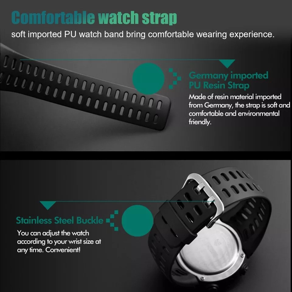 Men’s Digital Army Military Sport Quartz Analog Chrono Waterproof Watch