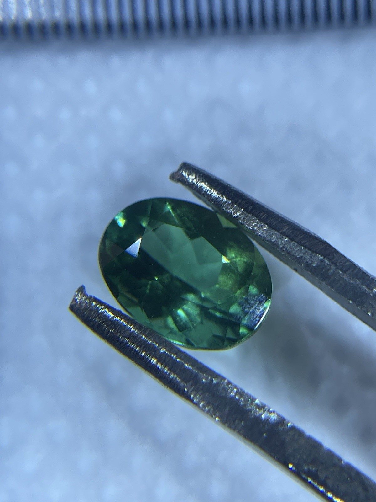 1 Carat Faceted Oval Chrome Green Tourmaline 7x5mm Loose Gemstone