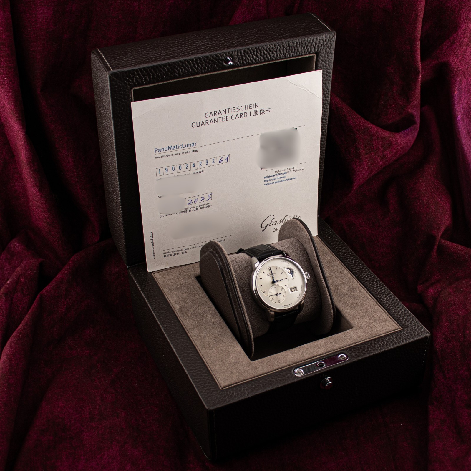 2025 Glashutte PanoMaticLunar 40mm Stainless Steel 1-90-02-42-32-61 Full Set B&P