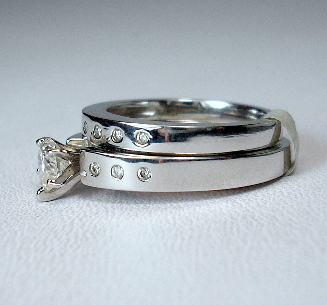 0.57 ct Heart 0.70 cttw Natural Diamonds 14K White Wedding Set Was $2,595 Video