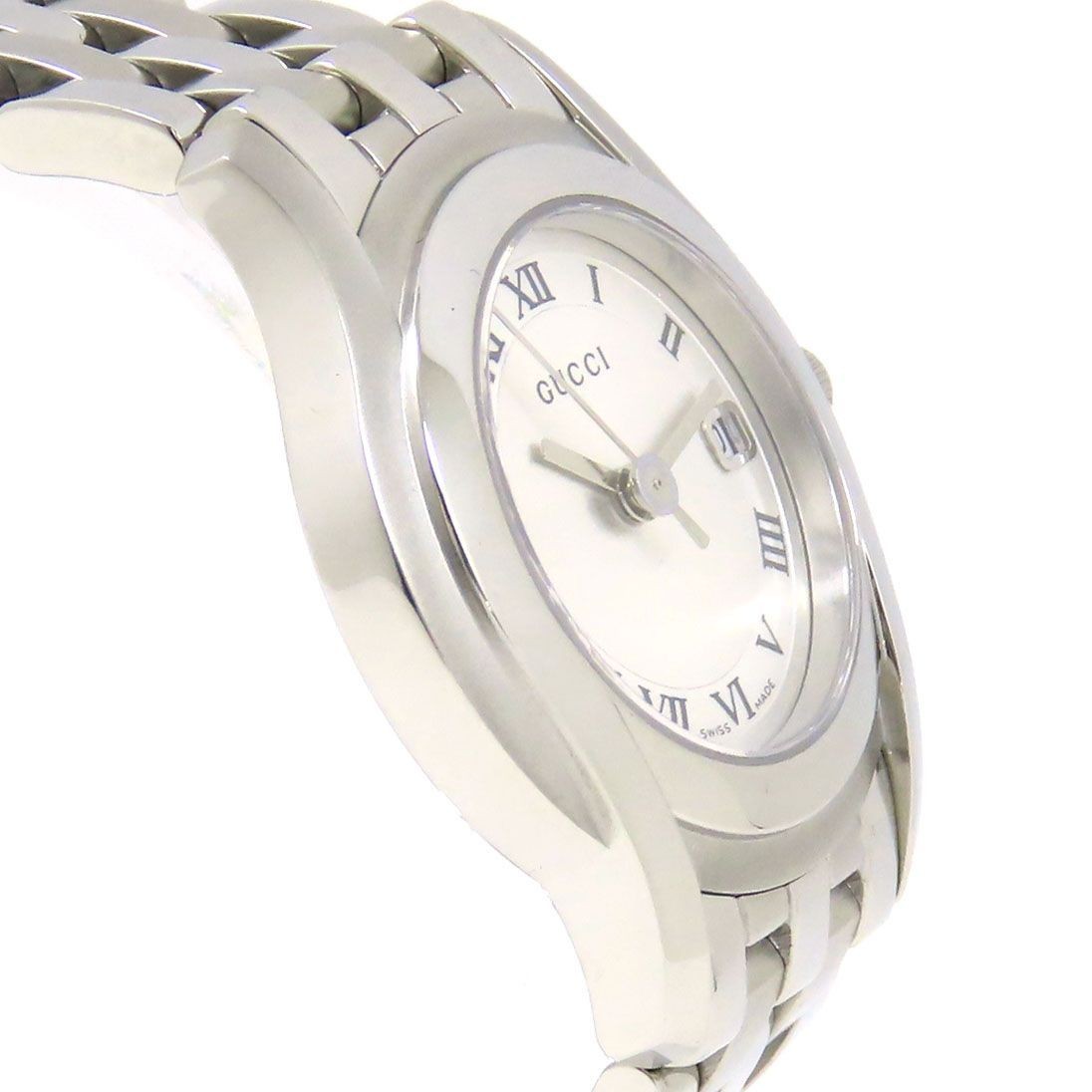 GUCCI Watch 5500L Silver Dial SS Stainless Steel with Approximately 67.3g Batter