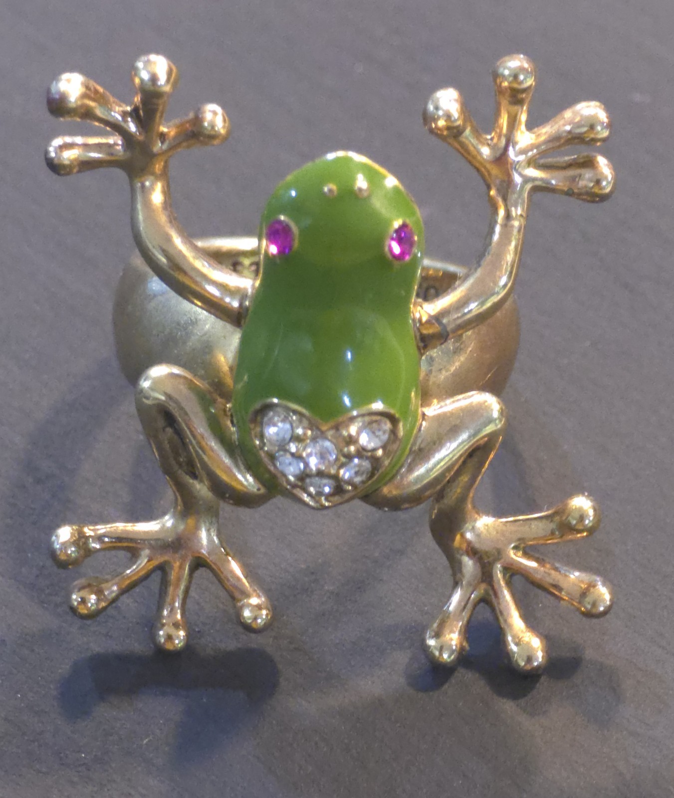Vintage Betsey Johnson Frog Prince Ring – Size 7
