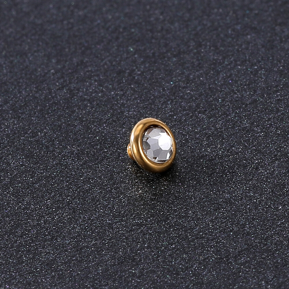 16G Micro Dermal Piercing CZ Dermal Anchor Stainless Steel Skin Diver Piercing