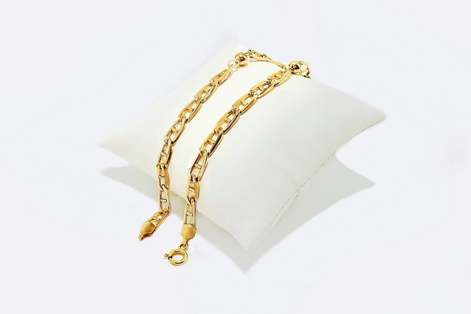 Solid long mariner chain Anklet brac. Real 1/20 – 14K Gold Filled