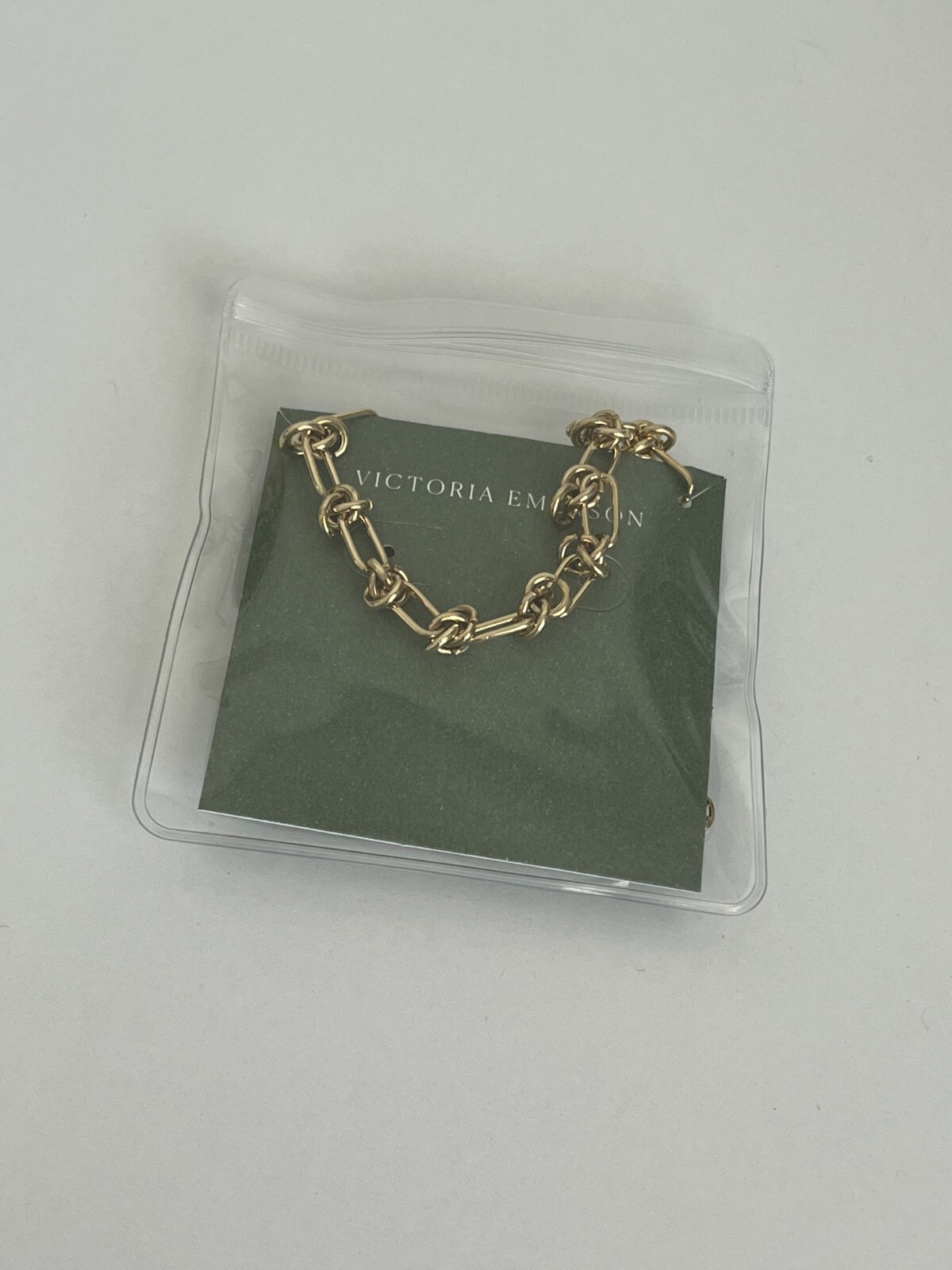 NEW! VICTORIA EMERSON GOLD CHAIN LINK NECKLACE