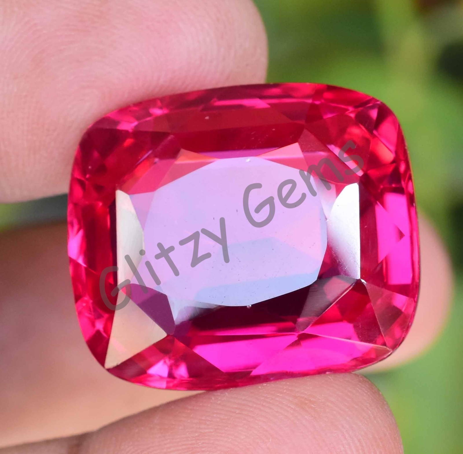 Natural Red Pink Ruby Mogok 68.85 Ct Cushion Stunning CERTIFIED Loose Gemstone