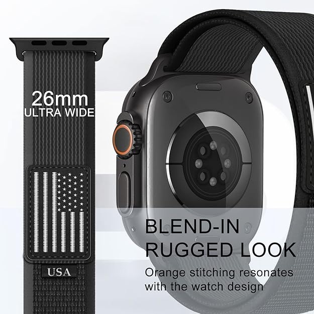 Trail Loop Nylon Band – Compatible with Apple Watch Ultra Sport Strap for iWatch