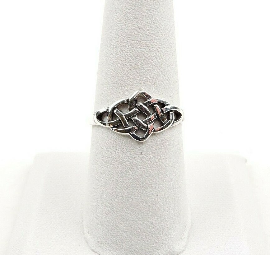 Sterling Silver Celtic Weave Ring – Free Gift Packaging