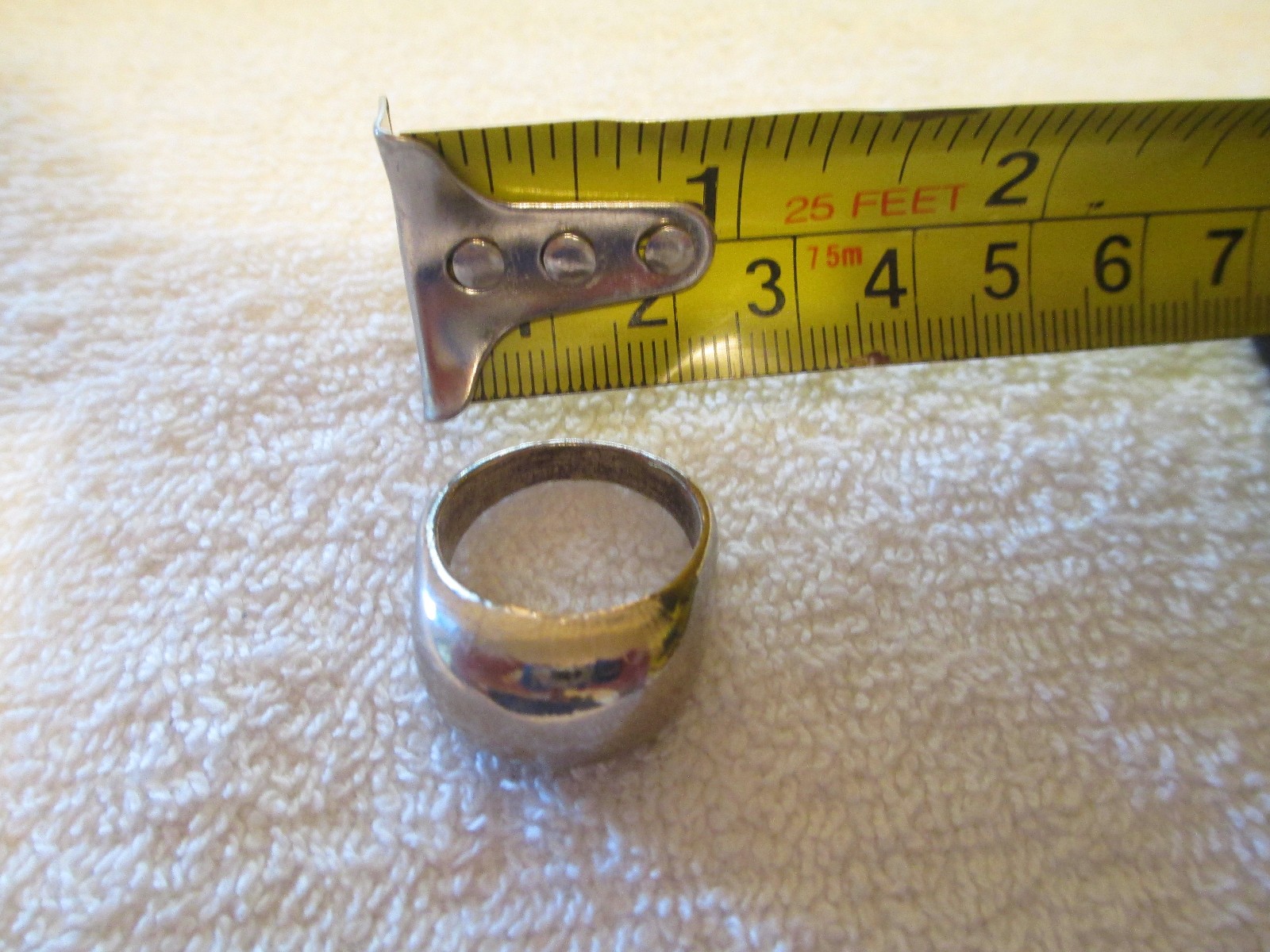 SILVER SOLID BAND RING SIZE 9 METAL RING