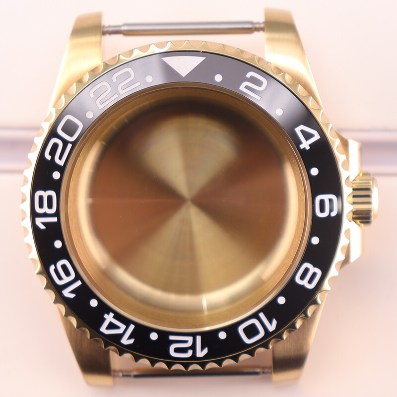 40mm Stainless Watch Case Sapphire Bezel Insert For Seiko NH34 NH35 NH36 ETA2824