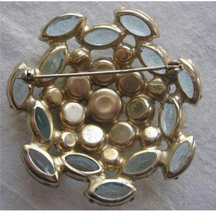 Vintage Austrian Brooch Madmen 50’s pin brooch 2 &1/8 Diameter Made In Austria