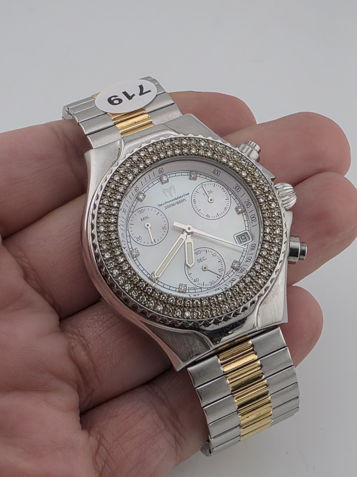 Technomarine Technomillennium Chronograph Diamond Bezel Quartz Watch SW6692.