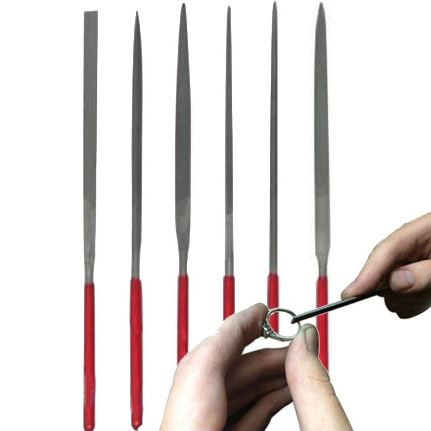6-Piece Needle File Set Fine Cut Hardened Steel Jewelry Craft Hand Files