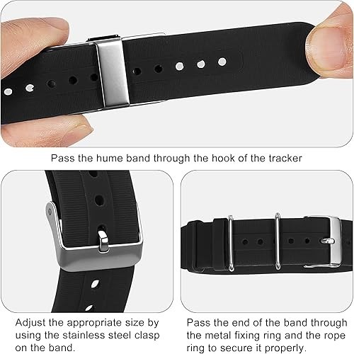 Silicone Compatible with Hume Band Replacement,Adjustable Clasp Buckle