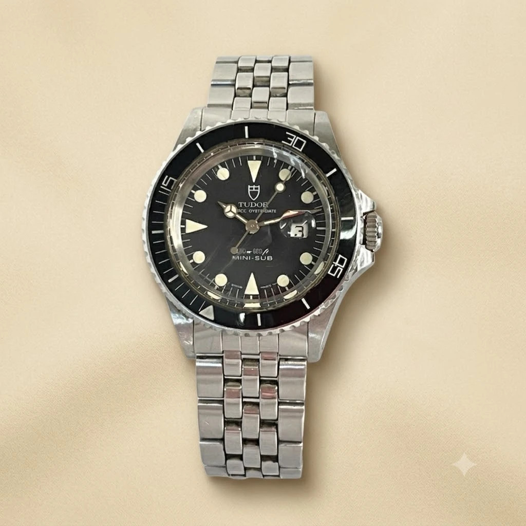 TUDOR Submariner 73090 Prince Oyster Date Minisub 1960 Vintage – From JAPAN –