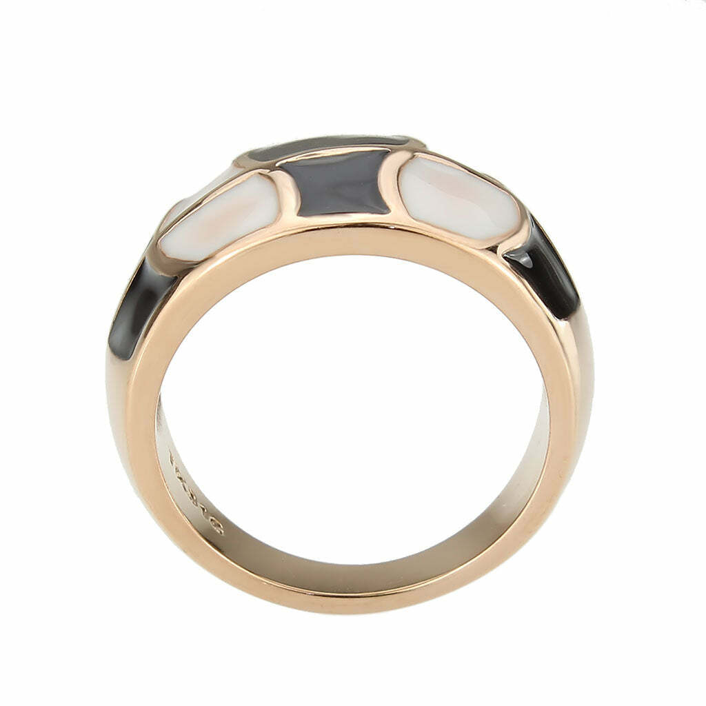 TK3827 – IP Rose Gold(Ion Plating) Stainless Steel Ring with NoStone in No Stone