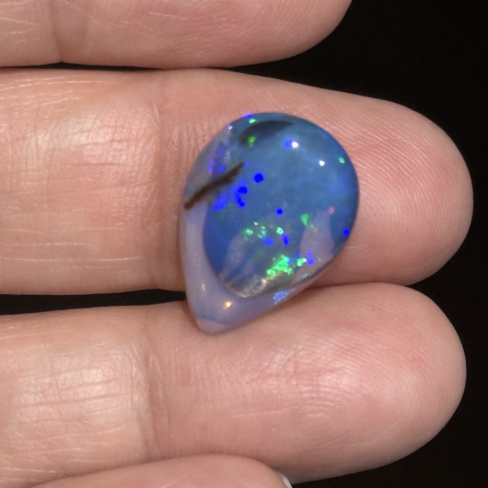 6.25ct 19×12.8×5.7mm Unique Ethiopian Welo Opal Pear Shaped Cabochon Gem