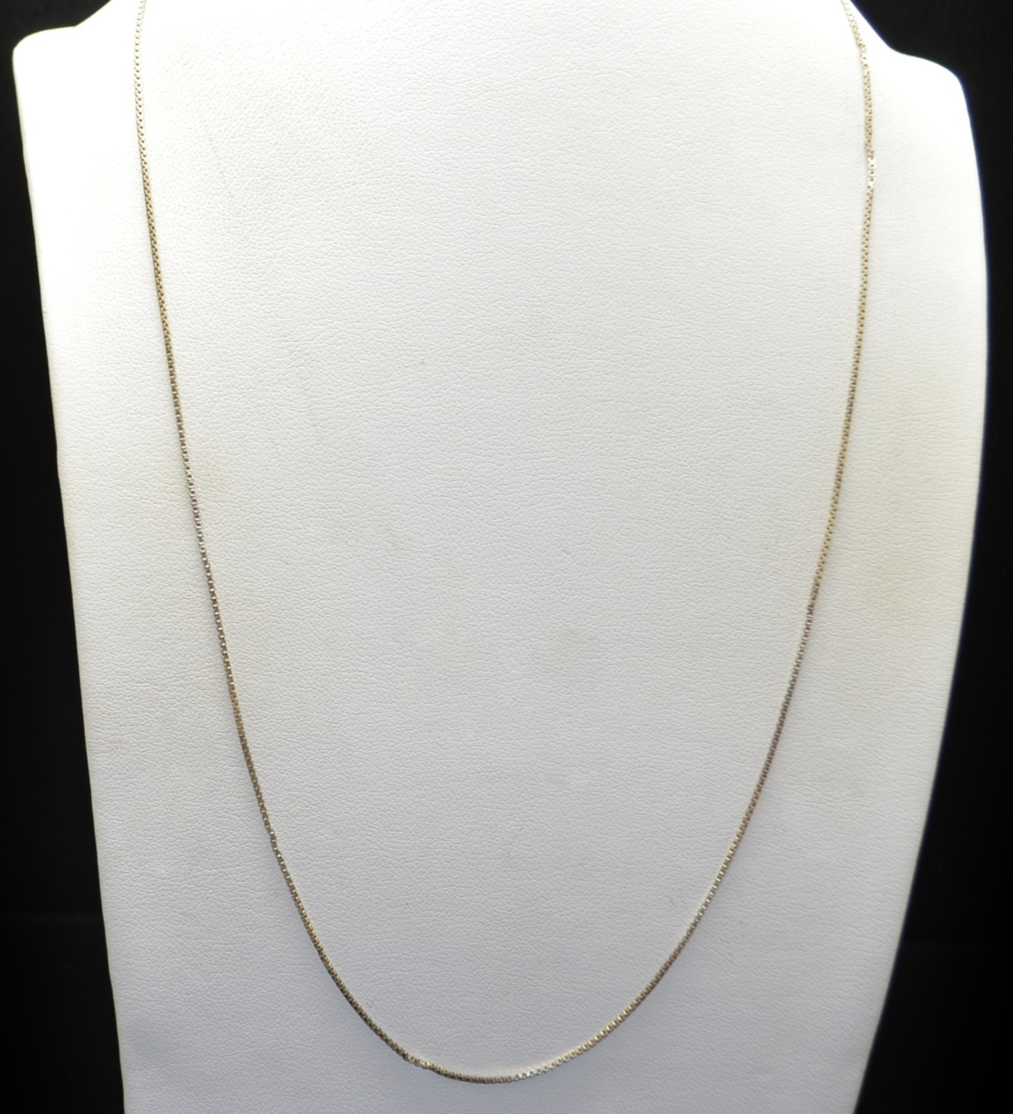 Sterling Silver Box Chain Necklace 25.0″ #FMG132