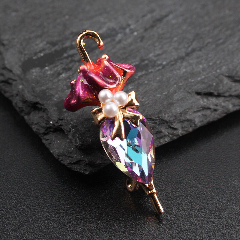 Fashion Trend Personality Simple Creativity Cute Elegant Candy Umbrella Brooch