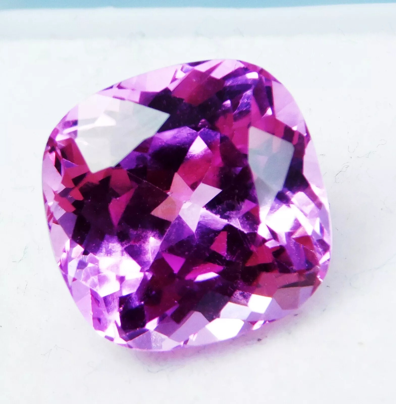Gorgeous Natural Pink Kunzite EGL Certified 10-12 Ct Radiant Cut Loose Gemstone