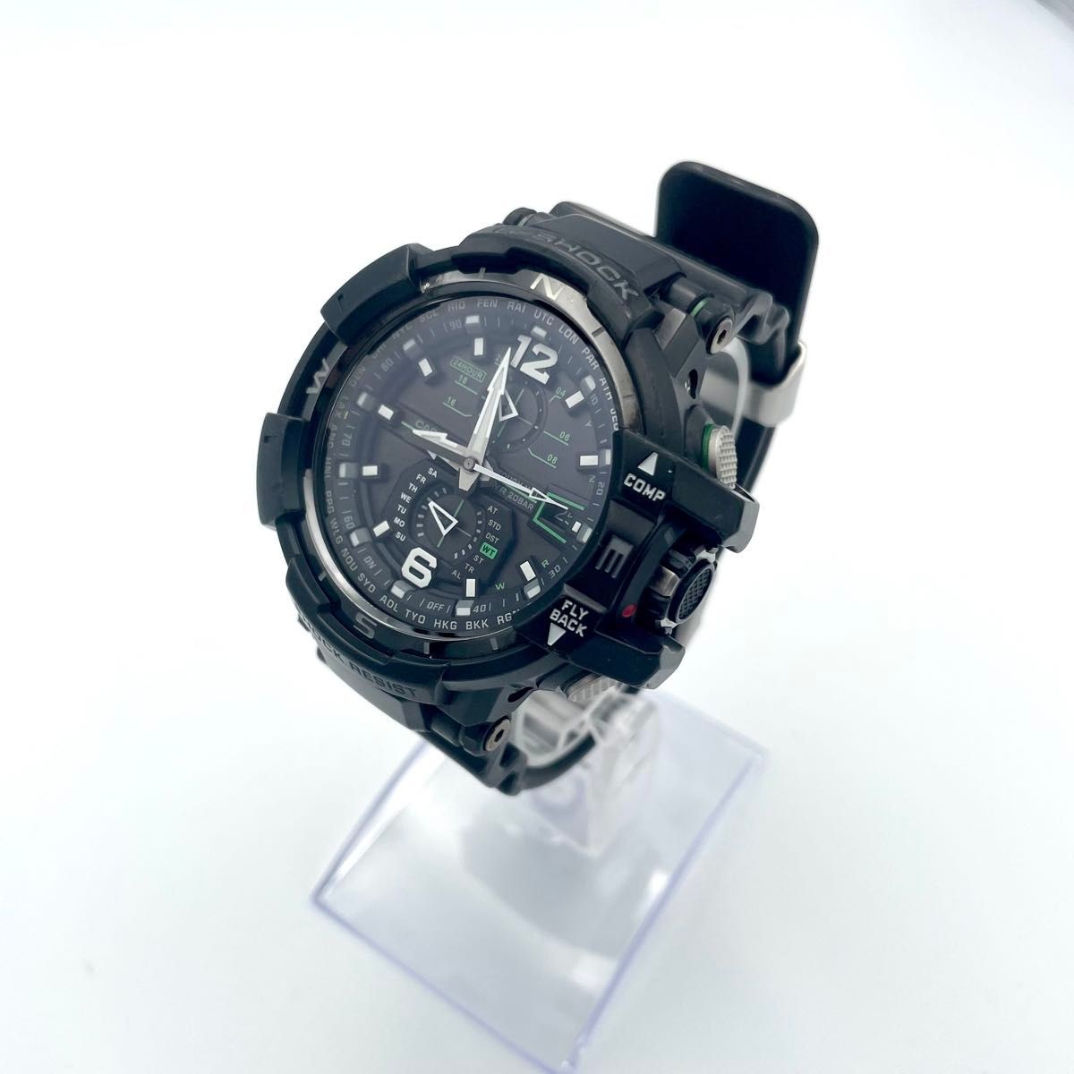 CASIO G SHOCK Watch Sky Cockpit Gravity Master Green GW A1100 1A3JF Working