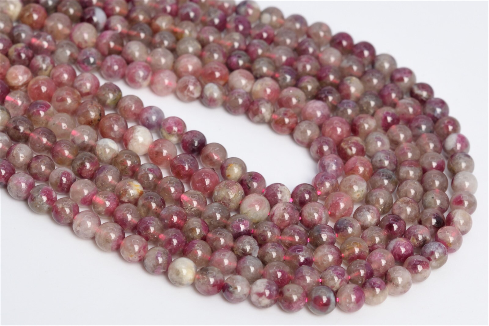 6MM Genuine Natural Tourmaline Semi Transparent Beads Grade A Round Loose Beads