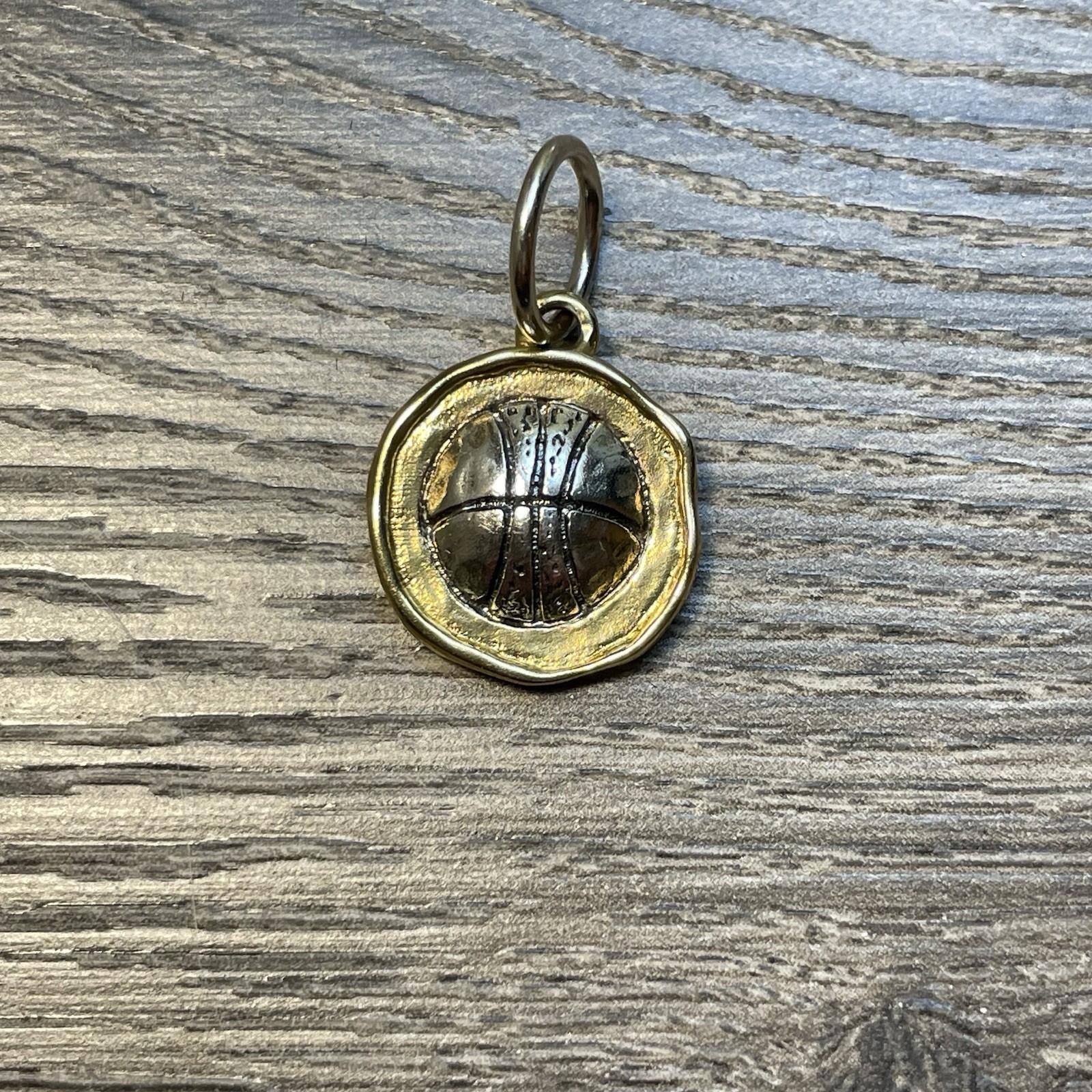 NEW! Grace & Heart “Win The Day” Basketball Charm Pendant Sterling Silver Brass