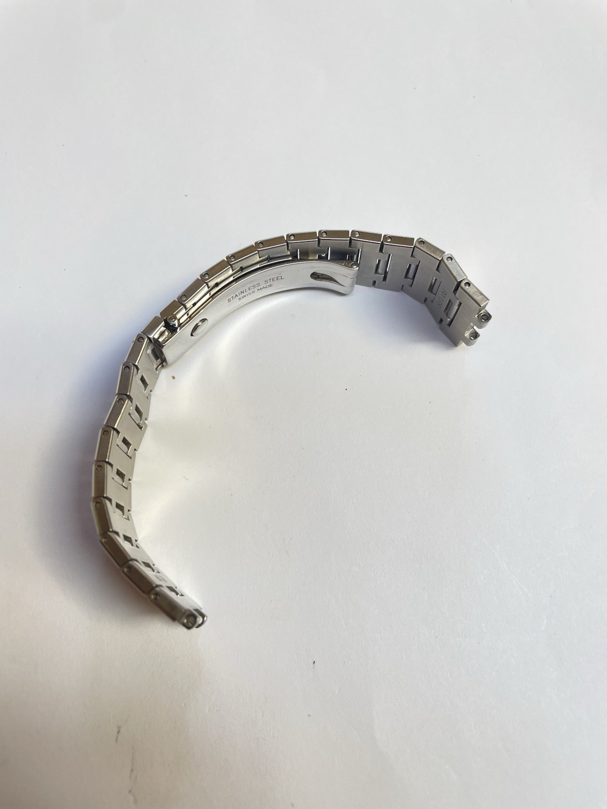 Original Bvlgari Bracelet 15 To 19mm End Link Stainless Steel Folding Clasp