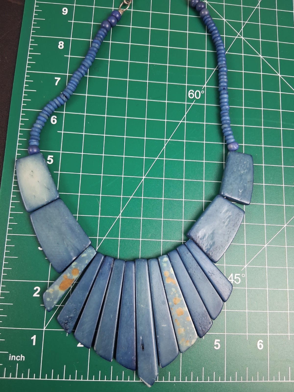 Vintage Lapis Lazuli Bib Necklace BOHO Ethnic Chunky Statement Gypsy Western
