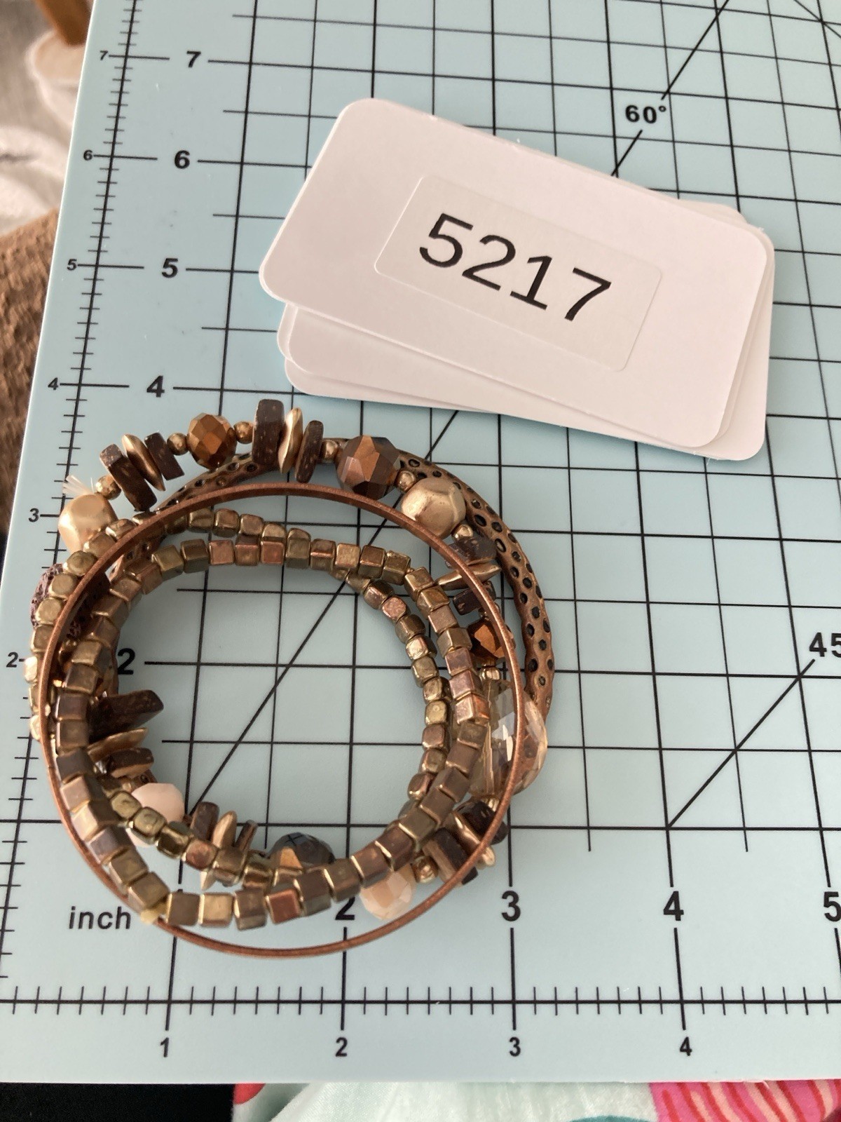 Rustic Boho Bracelet Set Of 5 In Earthy Browns Beaded & Bangles Artisan