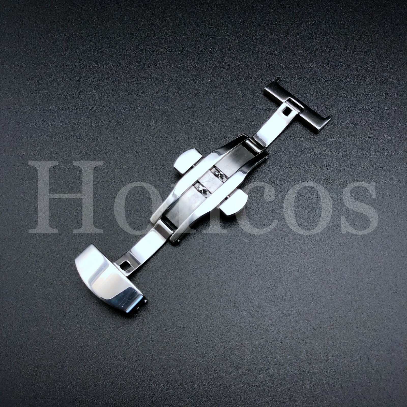 16MM BUTTERFLY DEPLOYMENT STRAP BAND CLASP BUCKLE PUSH BUTTON STAINLESS STEEL