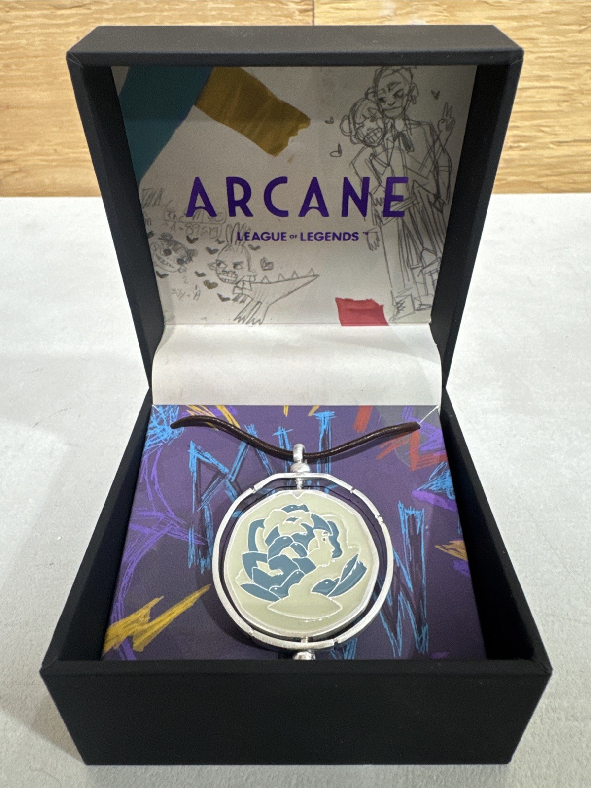 League of Legends Arcane Season 2 Jinx Blue Rose Pendant Necklace (See Desc) CB6