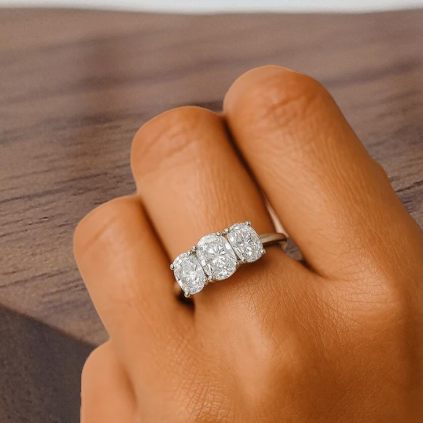 Oval Cut 3.00 Ct IGI Certified Lab Grown Diamond Engagement Ring 14k White Gold
