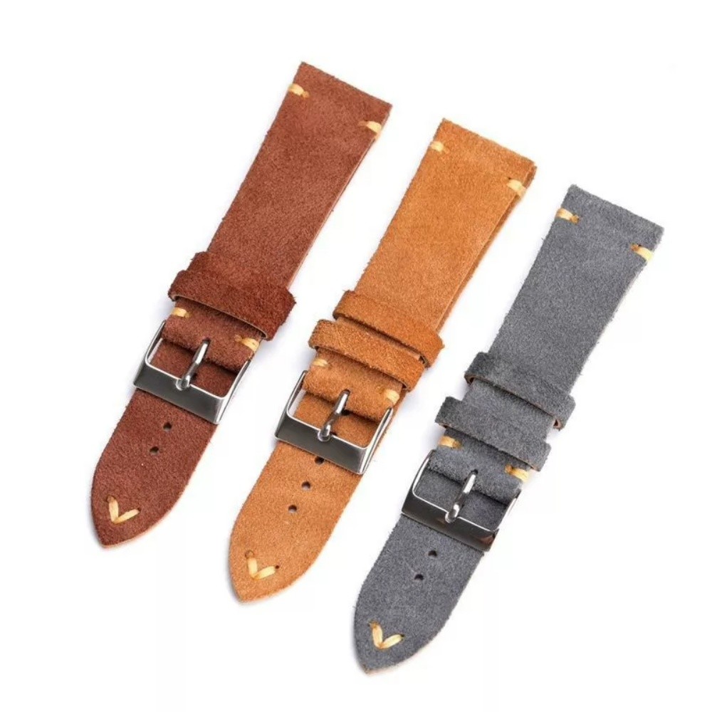 Genuine Cowhide Suede Leather Watch Band Strap 16mm-28mm Optional