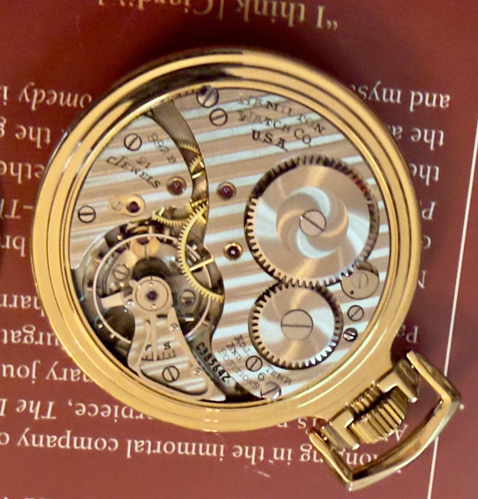 1952 Hamilton 992B, M5, 21j, 16s, 6 Adj, Railroad Watch in Dual View CWCCo. Case