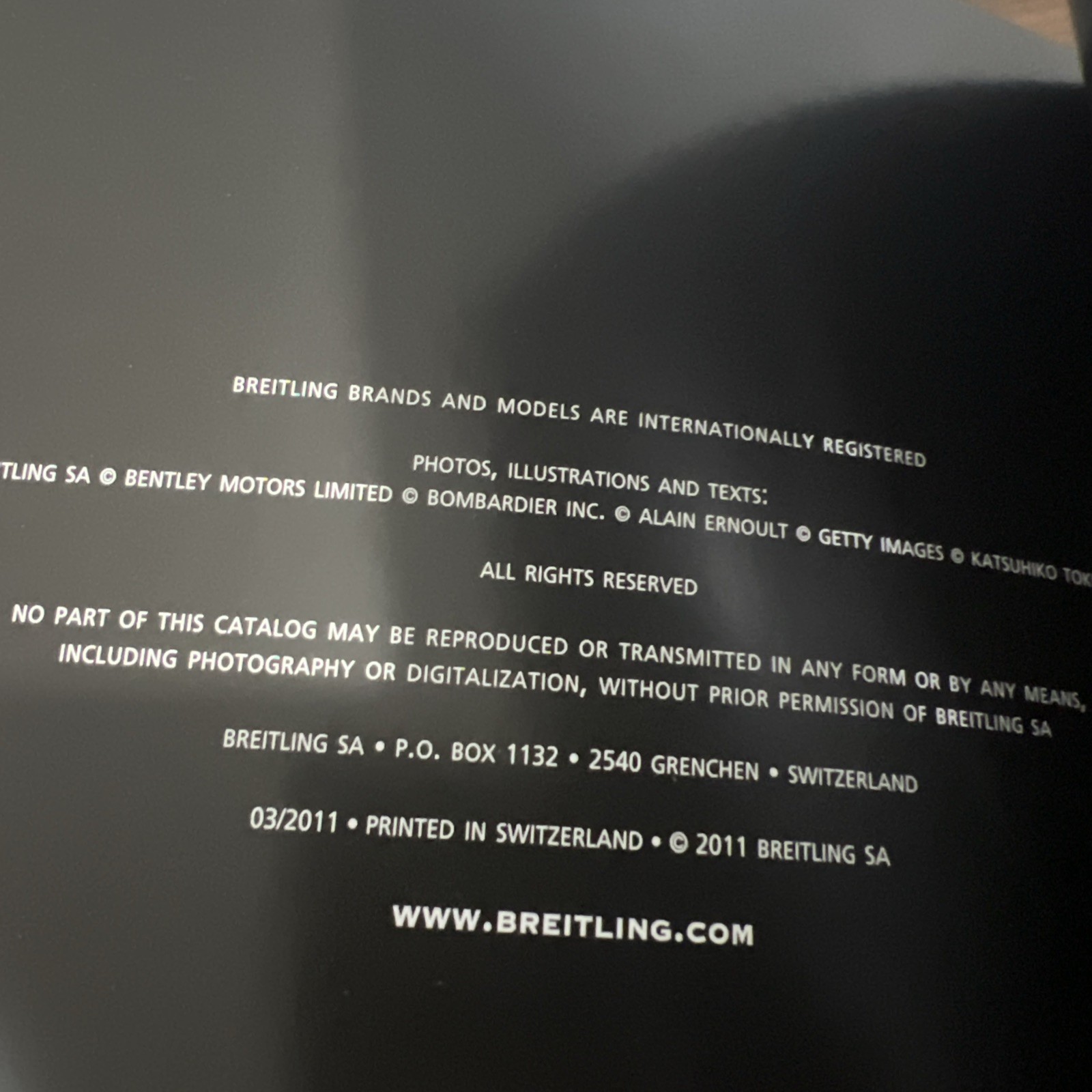 Catalogue BREITLING 1884 – Runway 11 – About Watches