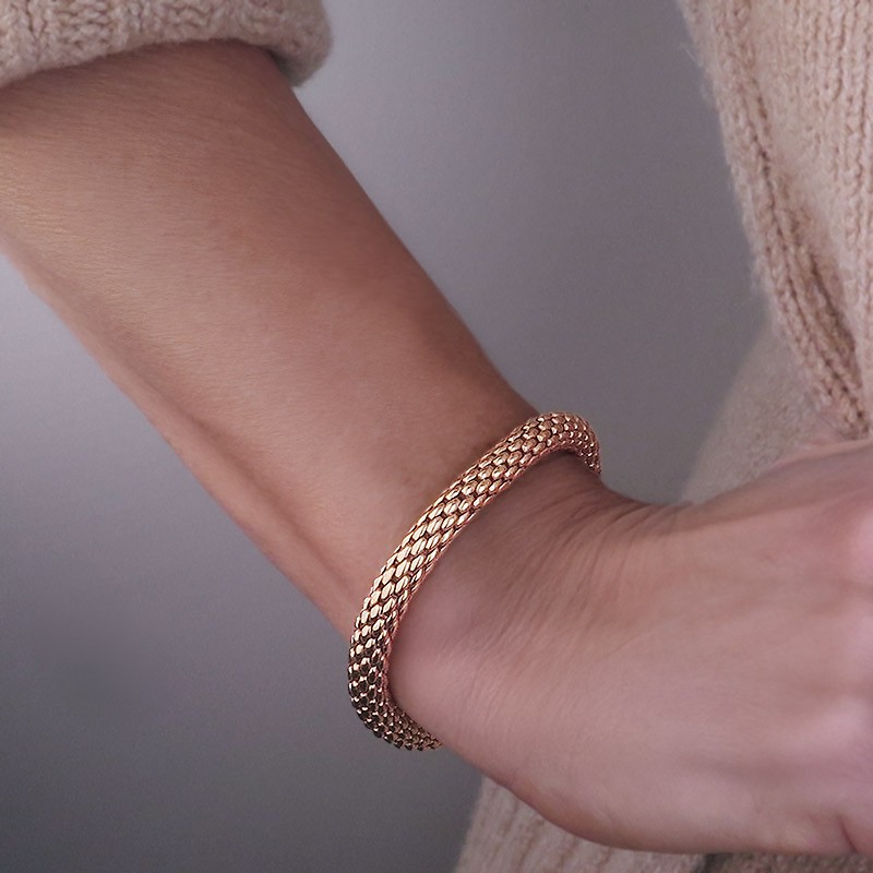 FOPE Bracelet Navette Links 750 Rose Gold Circa 1975-1985