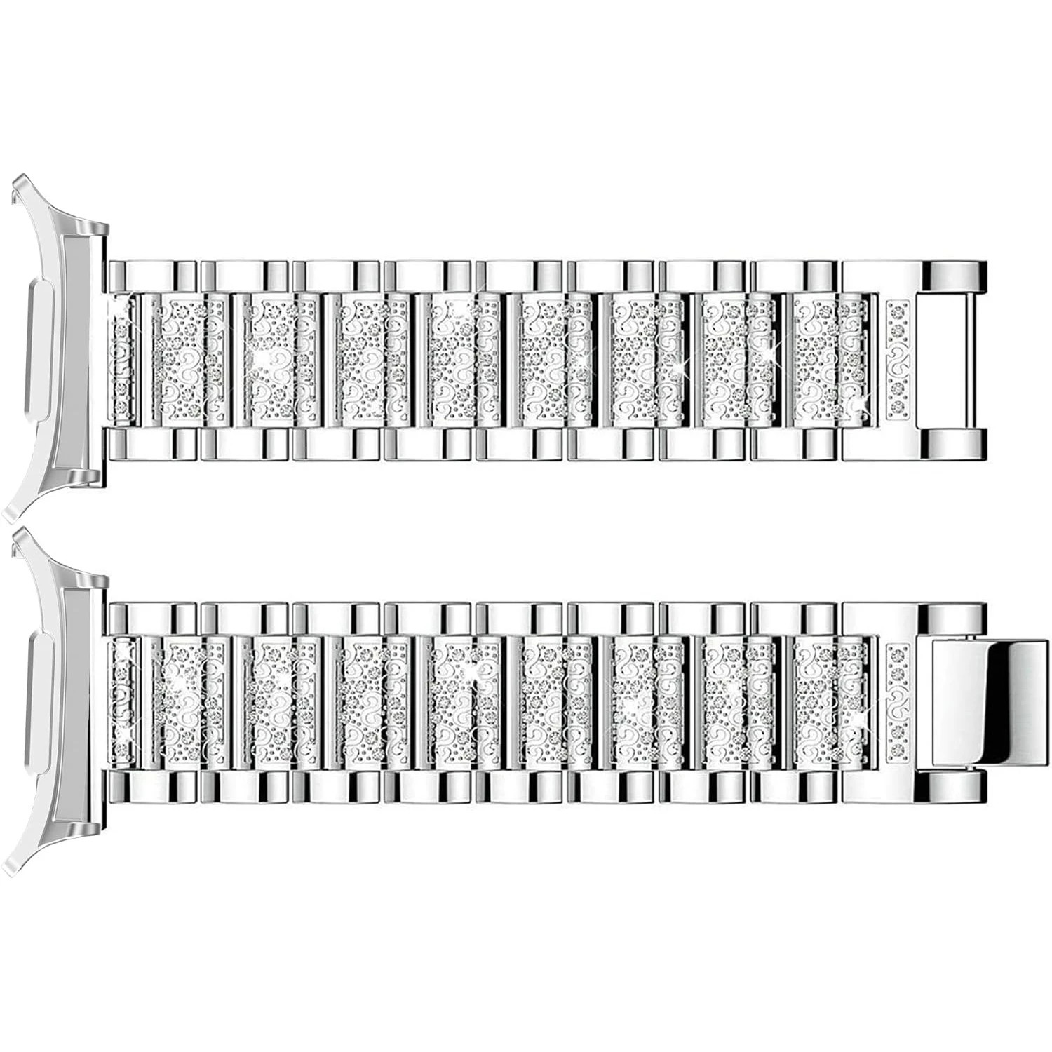Case+Bling Metal Watch Band For Samsung Galaxy Watch 9 40/44mm Women Wrist Strap