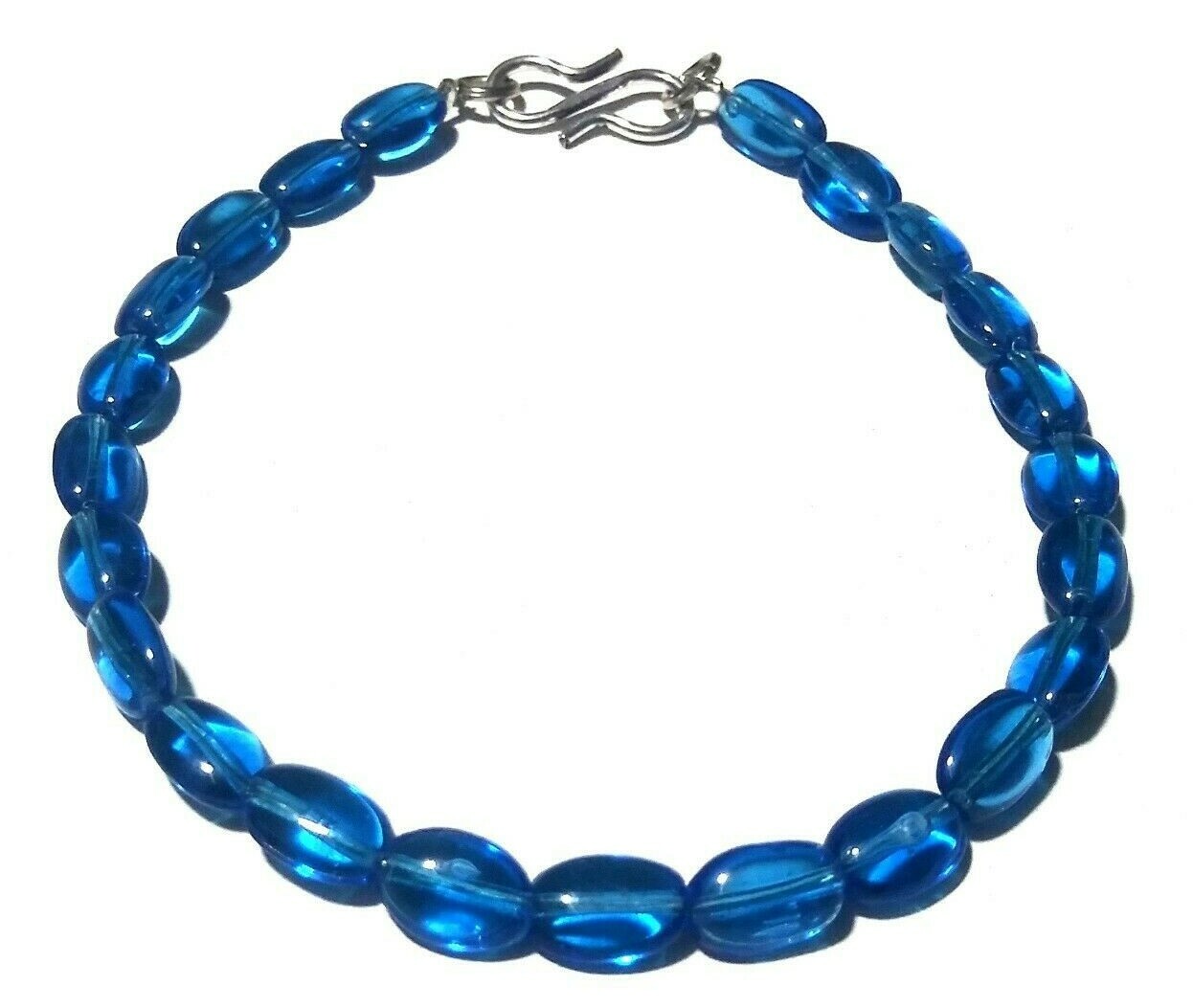 Kyanite Oval 5x7mm Smooth Hydro Gemstone Beads 7″Inch 1 Bracelet