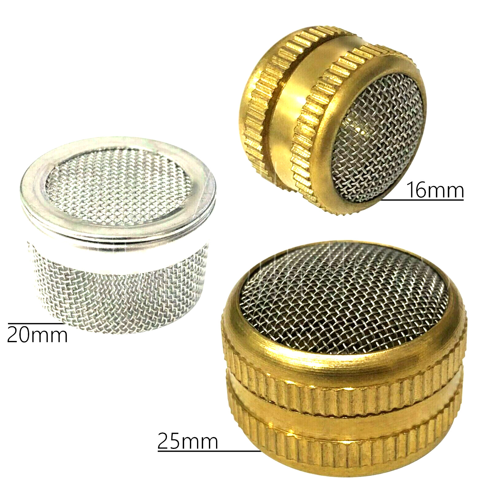 Ultrasonic Baskets Set of 3 Mesh Cleaning Baskets Jewelry Watch 16mm 25mm 20mm