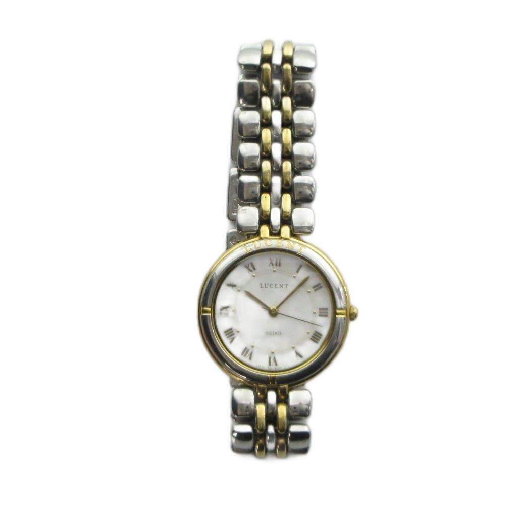 SEIKO 7N01 BC90 Watch Quartz Roman White Dial Silver Color Gold Color GY18 MQ