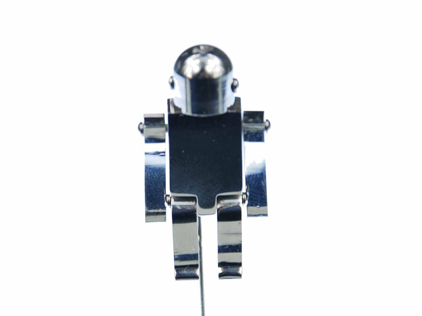 Android Robot Tie Pin Miniblings Brooch Silver Movable