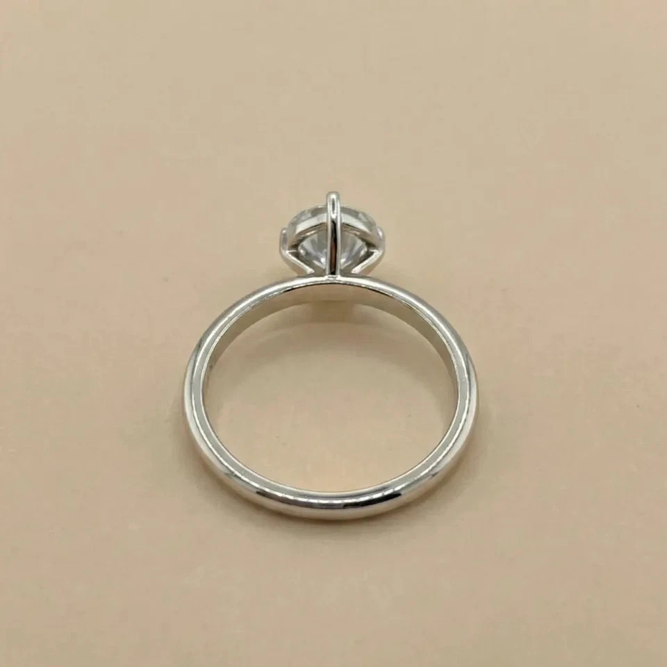 1.00Ct Heart Cut Lab Grown IGI Certified Diamond Ring Solid 925 Sterling Silver