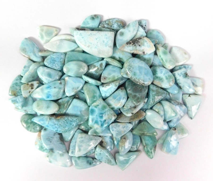 Larimar cabochon Loose gemstones Fancy Jewelry Making Wholesale Lot 71253