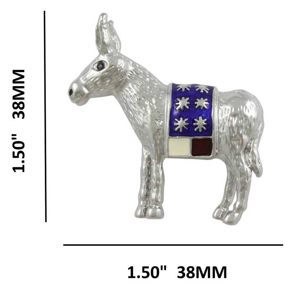 Red White Blue Patriotic Donkey Brooch Pin – PRA640