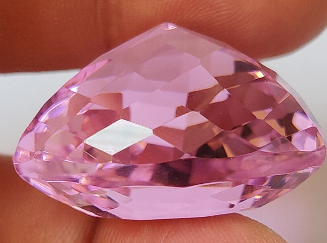 AAA+ 99.20 Ct. Large Pink Kunzite Trillion Cut Loose Gemstone @Women Gift/Her